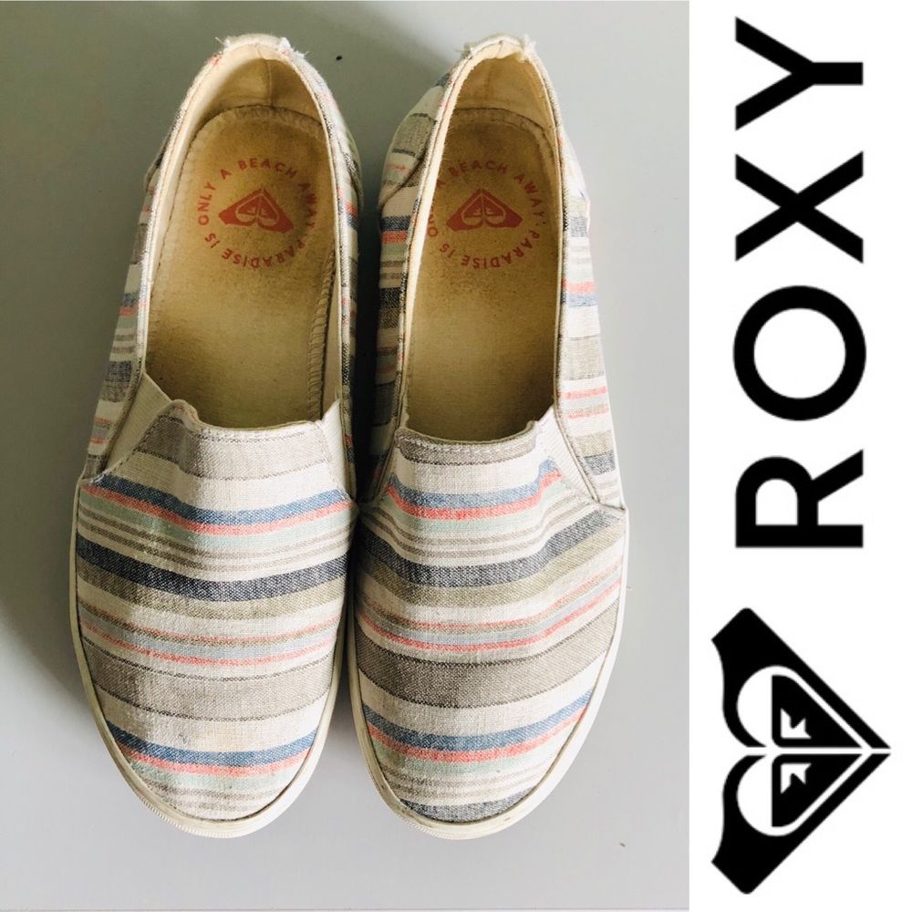 Striped slip ons by Roxy